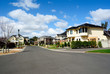 Modern houses in a suburban neighborhood