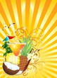 Bibita Tropicale Cocktail Pina Colada Fresh Exotic Drink-Vector Bibita Tropicale Cocktail Pina Colada Fresh Exotic Drink-Vector