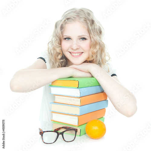 Foto: bright picture of happy and smiling teenage girl bright picture of happy and smiling teenage girl