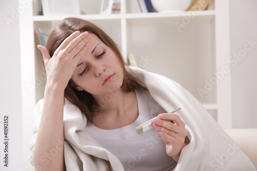 Photo: she suffers a cold she suffers a cold