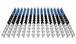 abstract people in colours of Estonian flag illustration