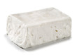 Foto: fresh cheese, italian crescenza, isolated on white fresh cheese, italian crescenza, isolated on white