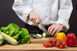 Photo: Chopping vegetables Chopping vegetables
