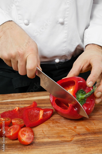 Photo: Chopping bell pepper Chopping bell pepper