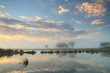 Foggy sunrise