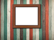 Picture frame on Old wood wall and floor Picture frame on Old wood wall and floor