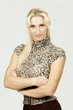 beautiful blond woman, studio portrait in studio