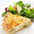 Auiche and salad