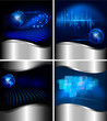 Collection of technology and business backgrounds Vector Collection of technology and business backgrounds Vector
