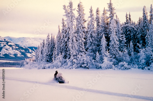 Photo: Winter snow sports on a snowmobile Winter snow sports on a snowmobile