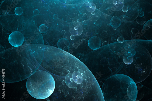 Illustration: Abstract blue bubbles background Abstract blue bubbles background