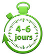 Délais : 4 à 6 jours