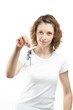 Girl holding keys