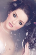 Beautiful woman in water