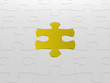Jigsaw puzzle one gold piece