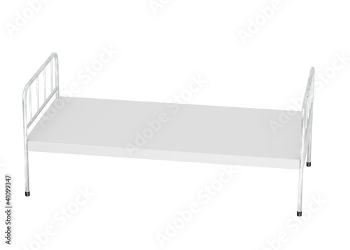 Illustration: 3d render of hospital bed 3d render of hospital bed