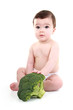 Baby with vegetables