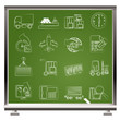 shipping and logistics icons -  vector icon set