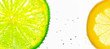 Lime with bubbles on white