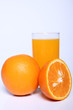 Fresh Orange juice isolated on white