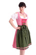Junge Frau posiert im Dirndl