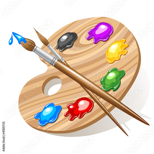 Vector: Art palette Art palette
