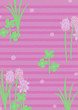 桃色の花の模様