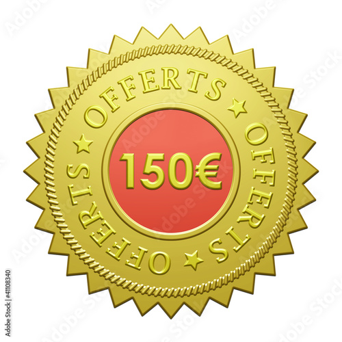 Illustration: Label "150€ Offerts" Label "150€ Offerts"