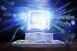 Photo: dramatic lighting image of an old, vintage workspace dramatic lighting image of an old, vintage workspace