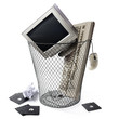 obsolete technology, keyboard CPU and monitor
