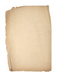 Old sheet of paper with clipping path
