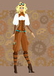 Beautiful steampunk girl