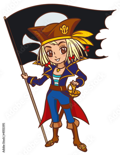 Cartoon Pirate Girl
