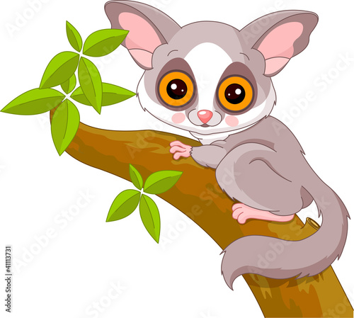 Vetor: Fun zoo. Galago Fun zoo. Galago