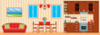 Kitchen furniture. Interior.