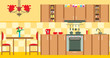 Kitchen furniture. Interior.