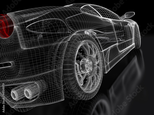Illustration: Sports car model Sports car model