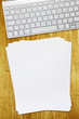 blank paper and keyboard