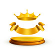 Golden crown, vector