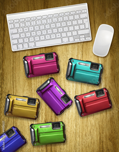 Photo: colourful compact cameras colourful compact cameras