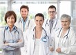 Group of doctors in hospital corridor