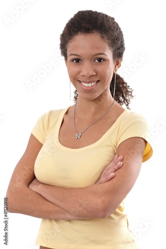 Photo: Portrait of pretty ethnic female smiling Portrait of pretty ethnic female smiling