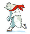 Schlittschuhlaufender Eisbär Schlittschuhlaufender Eisbär