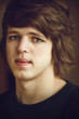 Closeup portrait of a young handsome man . Closeup portrait of a young handsome man .