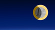 Illustration: Shadow on Euro - moon. Conceptual. Night sky panorama. Shadow on Euro - moon. Conceptual. Night sky panorama.