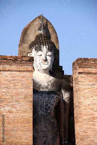 Photo: Statue of ancient buddha in Sukhothai historical park, Thailand Statue of ancient buddha in Sukhothai historical park, Thailand