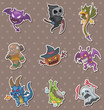 halloween monster stickers