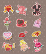 cartoon Valentine's Day stickers cartoon Valentine's Day stickers