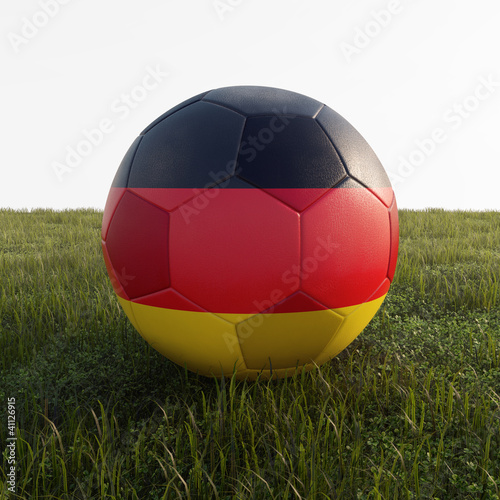 Illustration: german soccer ball isolated on grass german soccer ball isolated on grass