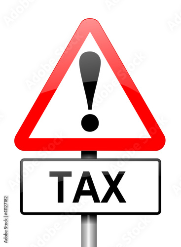 Illustration: Tax warning. Tax warning.